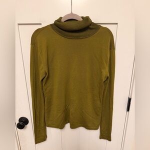 Façonnable 100% Wool Green Turtleneck Pull over Sweater Size Large
